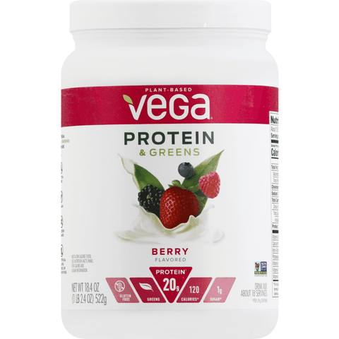 Vega Protein & Greens Berry Flavor Drink Mix - 18.4 Ounce