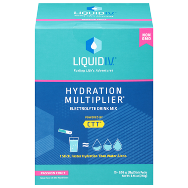 Liquid I.V. Hydration Multiplier Electrolyte Drink Mix Passion Fruit 15 ct