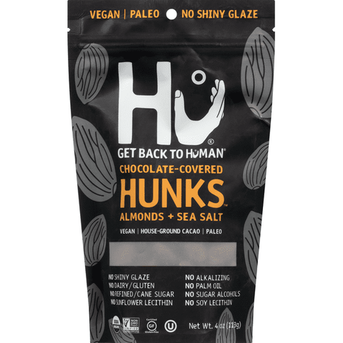 HU Chocolate Covered Hunks Almonds + Sea Salt - 4 Ounce