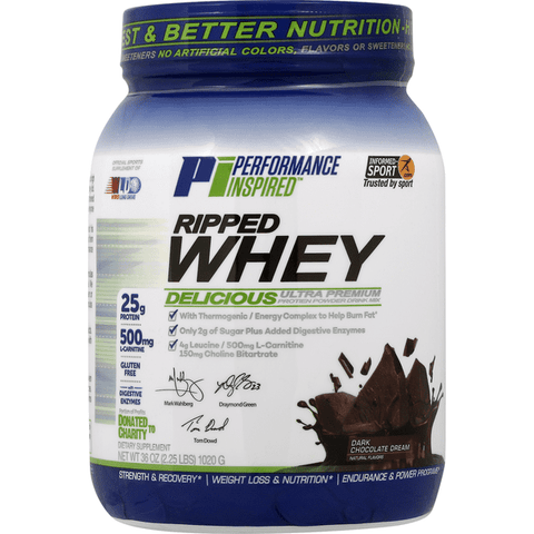Performance Inspired Ripped Whey Dark Chocolate Dream - 36 Ounce
