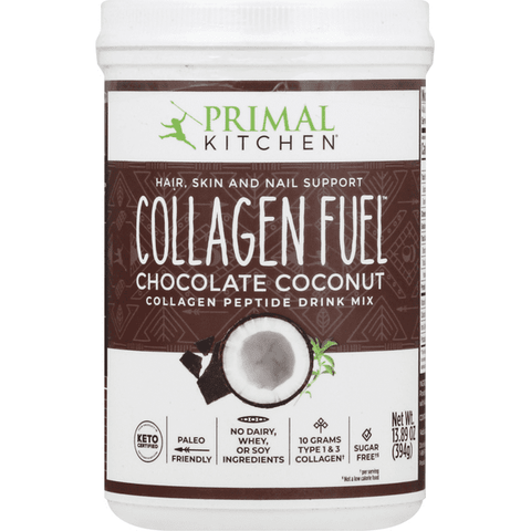 Primal Kitchen Drink Mix, Collagen Peptide, Chocolate Coconut - 13.89 Ounce