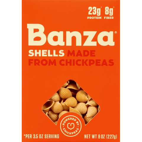 Banza Pasta, Shells Made From Chickpeas - 8 Ounce