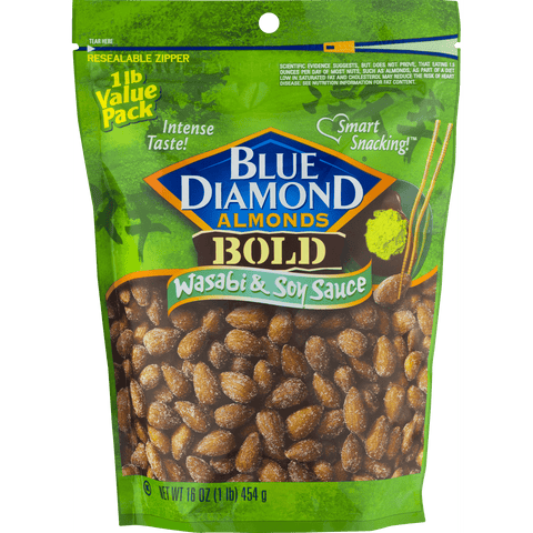 Blue Diamond Bold Wasabi & Soy Sauce Almonds - 16 Ounce