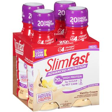 SlimFast Advanced Nutrition RTD Vanilla Cream Meal Replacement Shakes