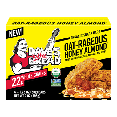 Dave's Killer Bread Organic Snack Bars, Oat-Rageous Honey Almond