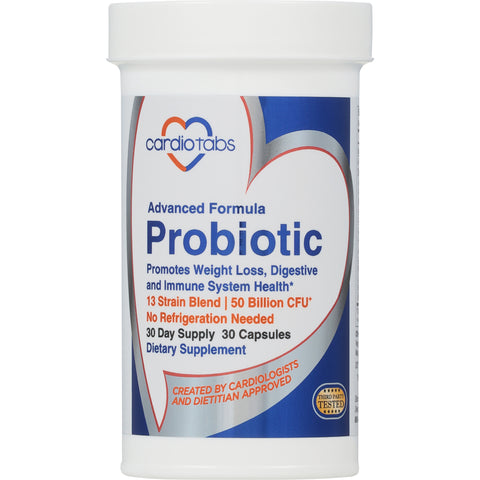 Cardiotabs Advanced Formula Probiotic Dietary Supplement Capsules