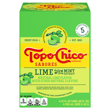 Topo Chico Sparkling Water Lime with Mint
