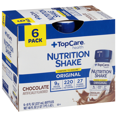 TopCare Nutrition Shake, Chocolate 6Pk - 48 Ounce