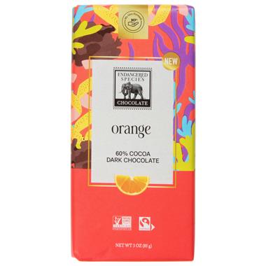 Endangered Species Chocolate, 60% Dark with Orange