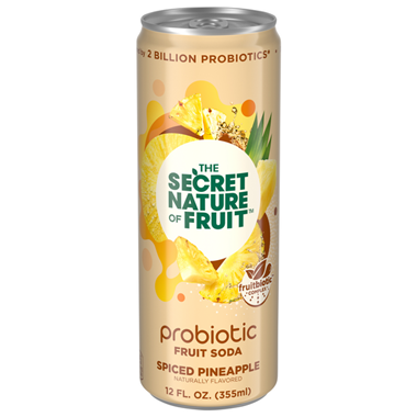 Dole Secret Nature of Fruit Probiotic Fruit Soda Spiced Pineapple