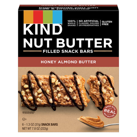 Kind Nut Butter Filled Snack Bar Honey Almond Butter