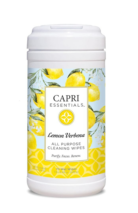 Capri Essentials, AP Cleaning Wipes, Lemon Verbena