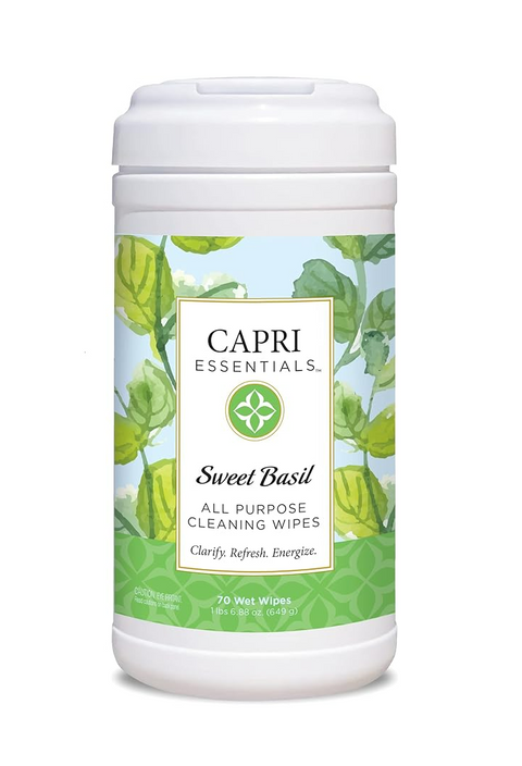 Capri Essentials, AP Cleaning Wipes, Sweet Basil