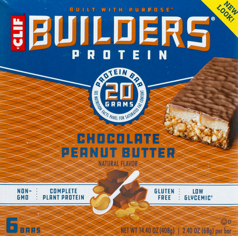 CLIF BUILDERS Chocolate Peanut Butter Protein Bars