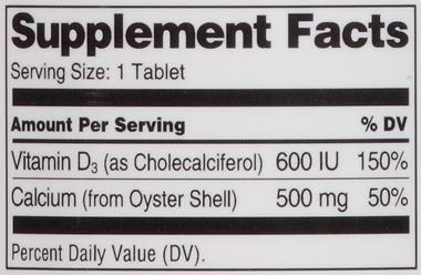 Hy-Vee HealthMarket Calcium 500 + D3 Extra D3 Calcium Supplement Tablets