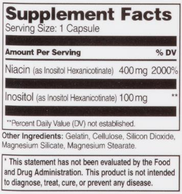 Hy-Vee HealthMarket Niacin Inositol Hexanicotinate 500mg Capsules