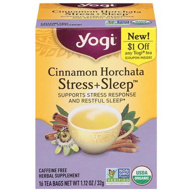 Yogi Cinnamon Horchata Stress + Sleep Tea, 16 Count
