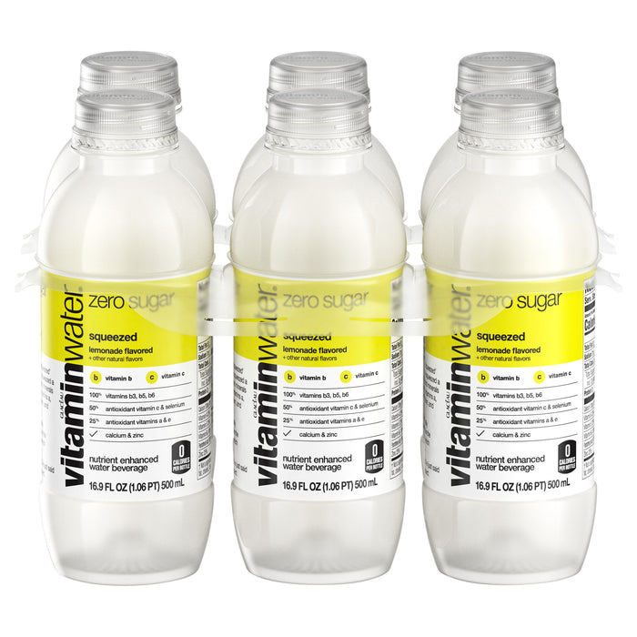 Glaceau Vitaminwater Zero Squeezed Lemonade 6 Pack - 16.9 Ounce