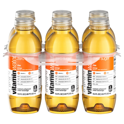Glaceau VitaminWater Zero Rise Orange 6 Pack - 16.9 Ounce