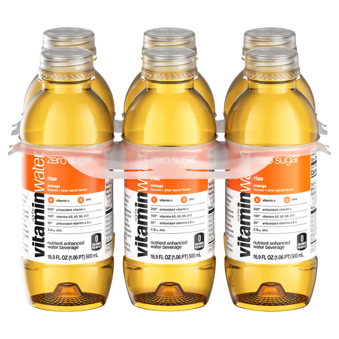 Glaceau VitaminWater Zero Rise Orange 6 Pack - 16.9 Ounce