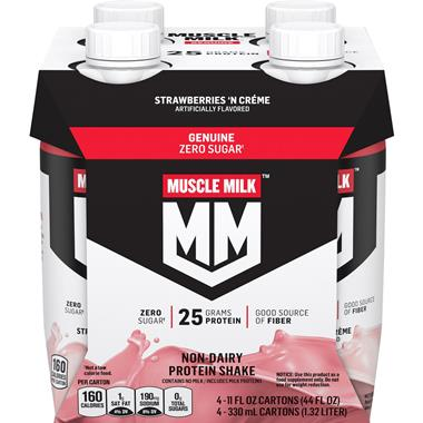 Muscle Milk Strawberries 'N Creme Protein Shakes - 44 Ounce