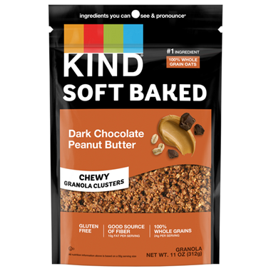 KIND Soft Baked Granola Clusters, Dark Chocolate Peanut Butter
