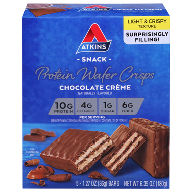 Atkins Snack Chocolate Creme Protein Wafer Crisps