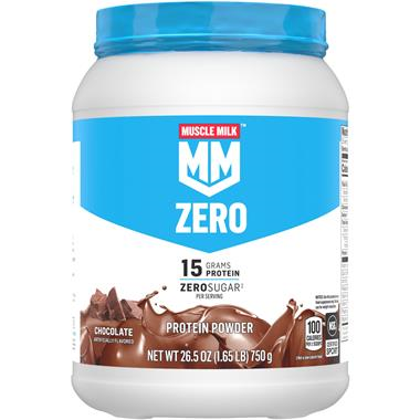 Muscle Milk Zero Protein Powder Chocolate - 26.5 Ounce