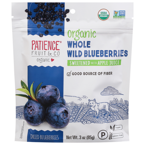 Patience Fruit & Co. Dried Organic Whole Wild Blueberries