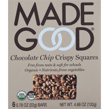 Made Good Chocolate Chip Crispy Squares - 4.68 Ounce