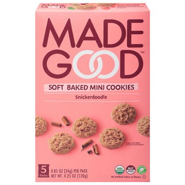 Made Good Soft Baked Mini Cookies, Snickerdoodle 5-0.85 oz Pks - 4.25 Ounce
