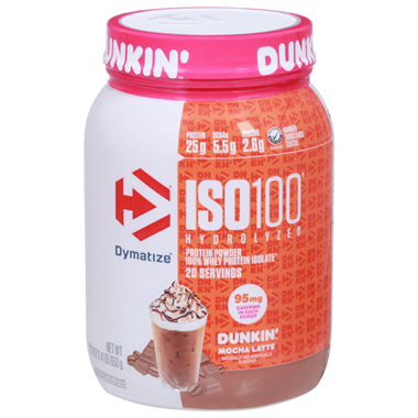 Dymatize ISO 100 Protein Powder, Dunkin' Mocha Latte