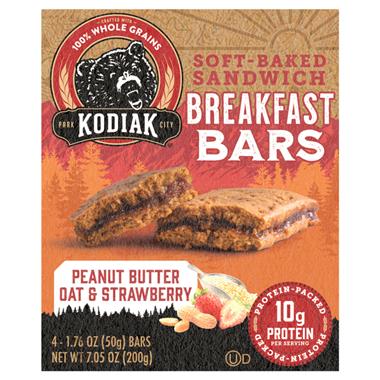 Kodiak Soft Baked Sandwich Breakfast Bars, Peanut Butter Oat & Strawberry