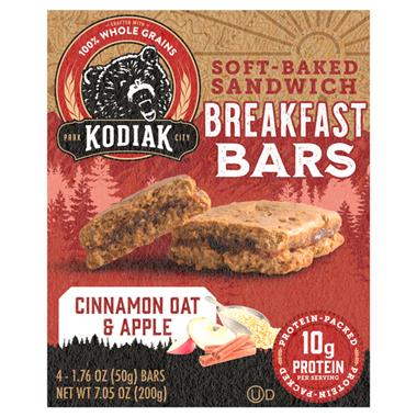 Kodiak Soft Baked Sandwich Breakfast Bars, Cinnamon Oat & Apple
