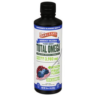 Barlean's Seriously Delicious, Vegan Total Omega Pomegranate Blueberry