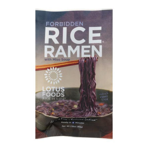 Lotus Foods Gluten Free Forbidden Rice Ramen w/Miso Soup