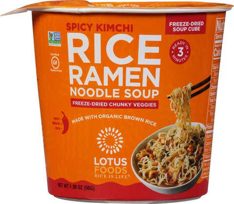 Lotus Foods Rice Ramen Noodle Soup Spicy Kimchi