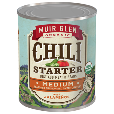 Muir Glen Organic Chili Starter With Jalapenos, Medium - 28 Ounce