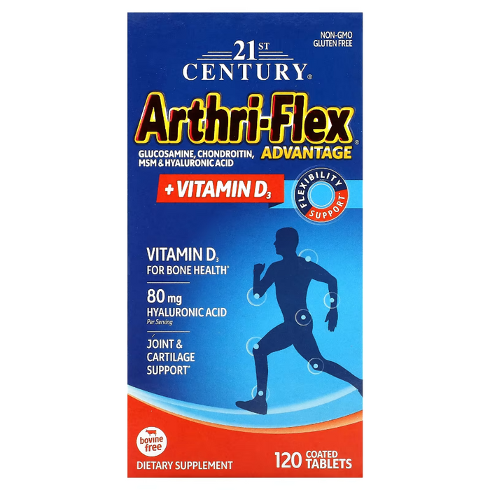 21st Century Arthri-Flex Advantage Glucosamine Chondroitin MSM Dietary Supplement 80mg Tablets - 120 Count