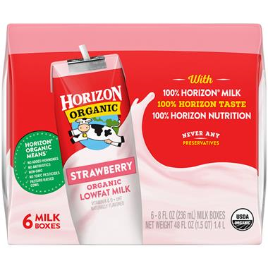 Horizon Organic Strawberry Lowfat Milk