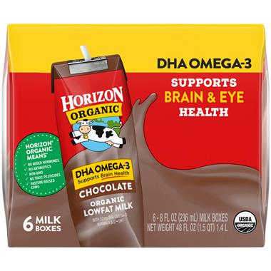 Horizon Organic DHA Omega-3 Chocolate Lowfat Milk