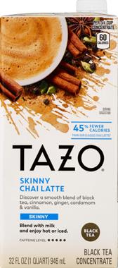 Tazo Black Tea Concentrate, Skinny Chai Latte