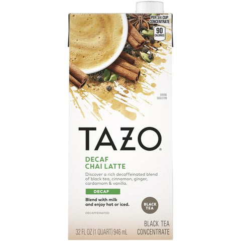Tazo Black Tea Concentrate, Decaf Chai Latte