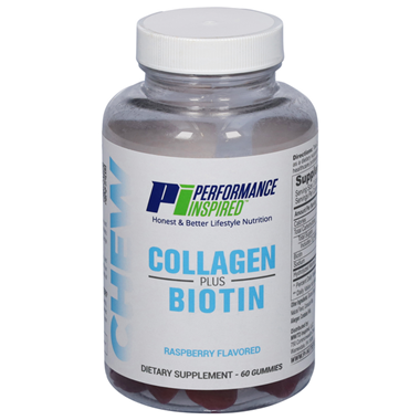 Performance Inspired Collagen + Biotin Raspberry Flavored Gummies - 60 Count