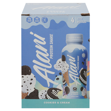 Alani Nu Protein Fit Shake, Cookies & Cream 4 Count - 12 Ounce