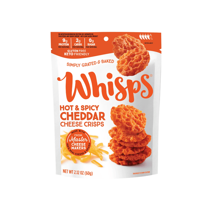 Whisps, Hot N Spicy Cheddar Cheese Crisps  - 2.12 Ounce