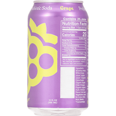Poppi Prebiotic Soda, Grape