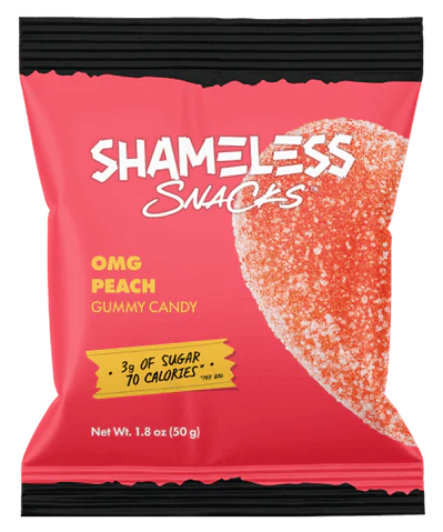 Shameless Snacks Gummy Candy, OMG Peach