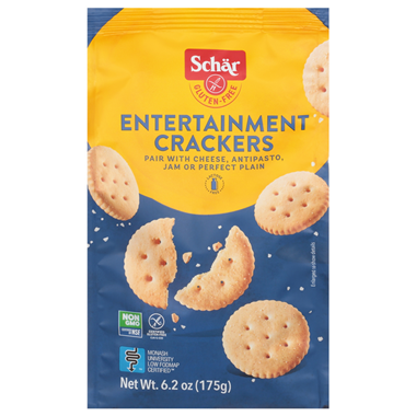 Schar Entertainment Crackers, Gluten Free - 6.2 Ounce
