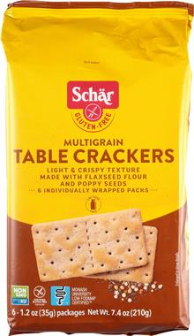 Schar Gluten Free Table Crackers, Multigrain